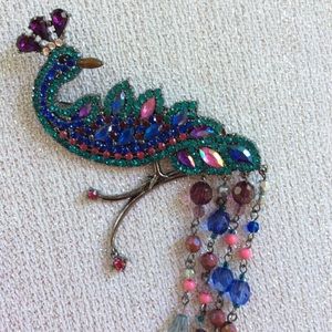 Vintage Multi-Color Avon Peacock Pin